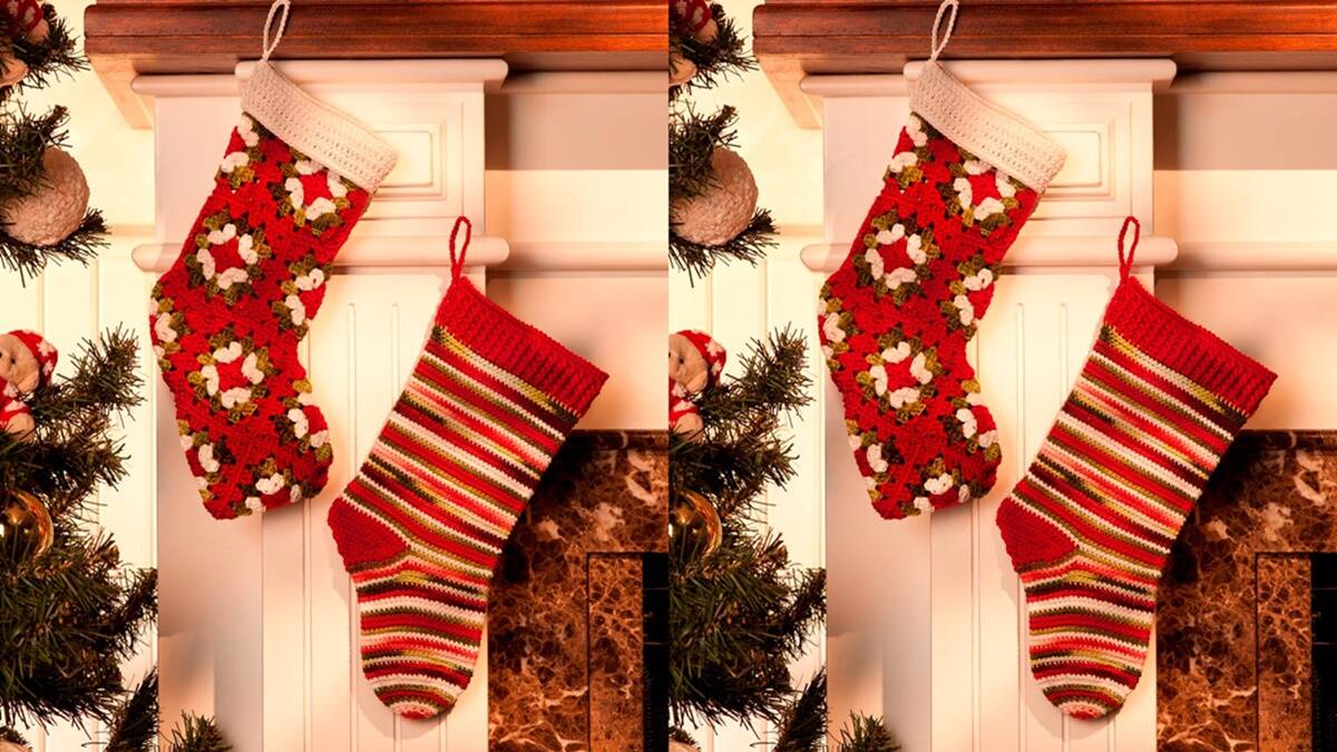 Botas Natalinas em Crochê: Faça Você Mesma Sua Decoração!