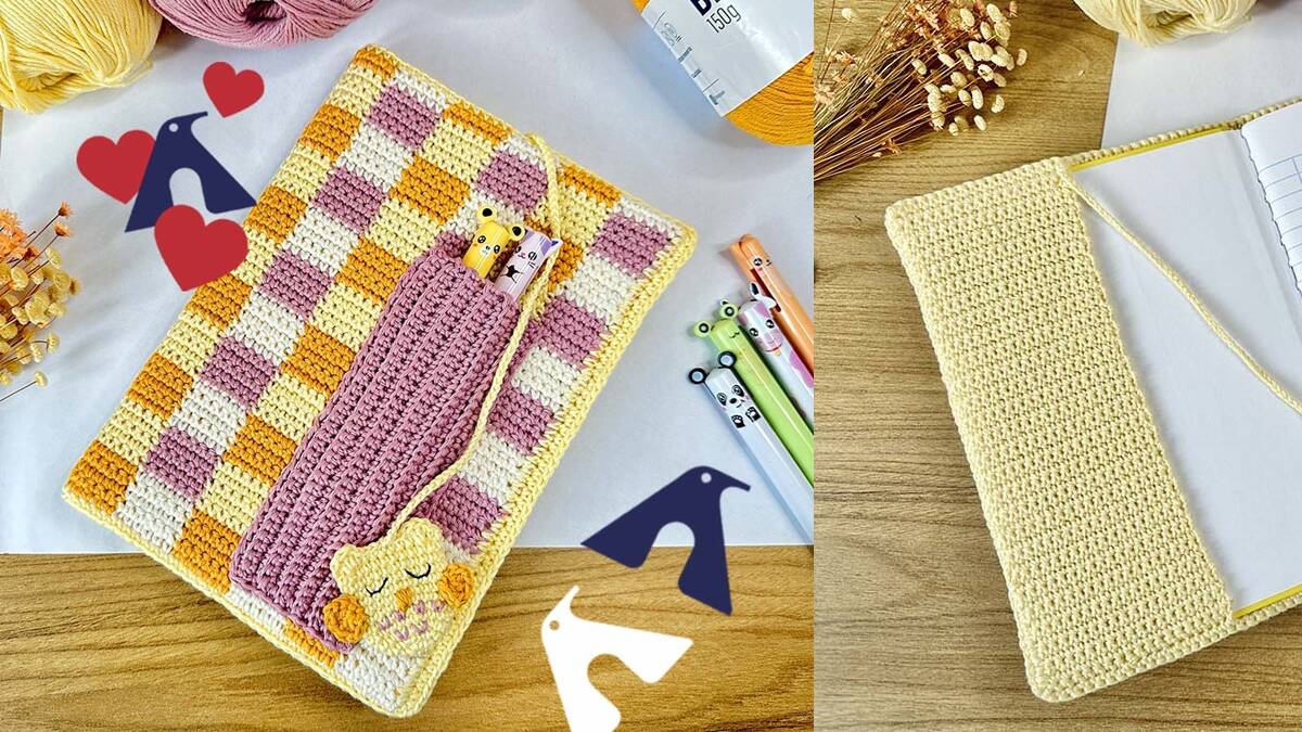 Capa de Caderno em Crochê: Faça Para Um Professor!