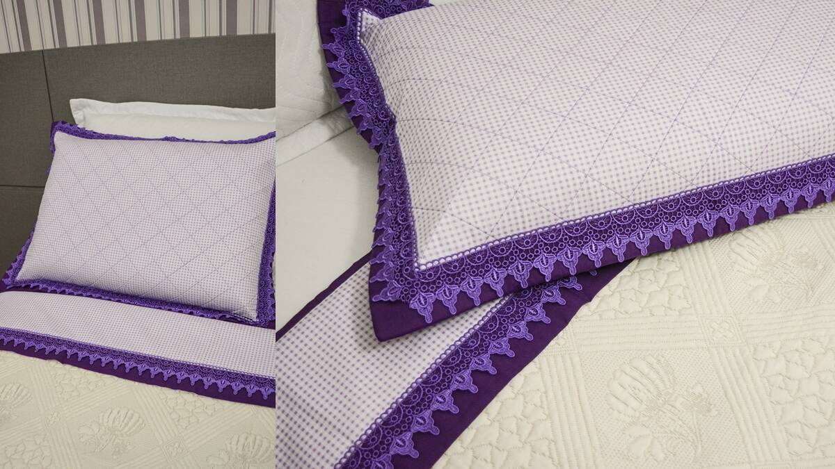 Jogo de Cama Roxo em Patchwork: Faça o Seu!
