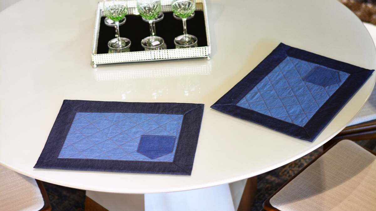 Jogo Americano em Patchwork Jeans: Faça o Seu!