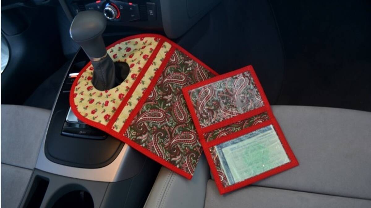 Lixeirinho Para Carro e Porta Documentos em Patchwork!
