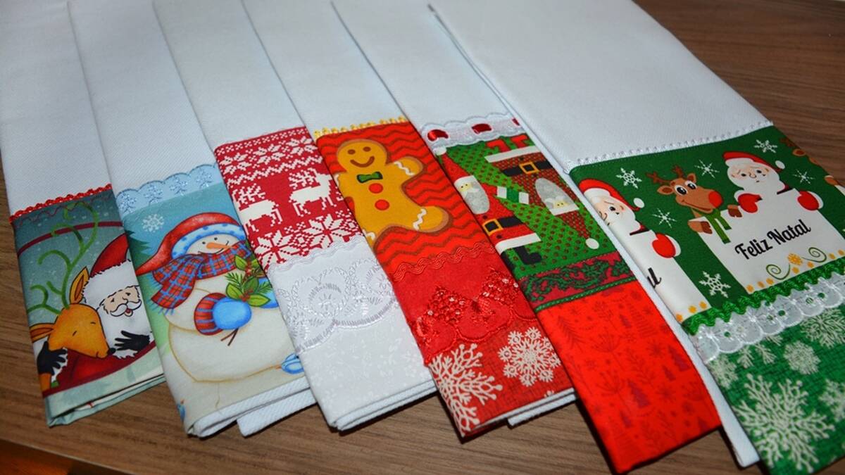 Pano de Prato em Patchwork Para o Natal: Faça os Seus!