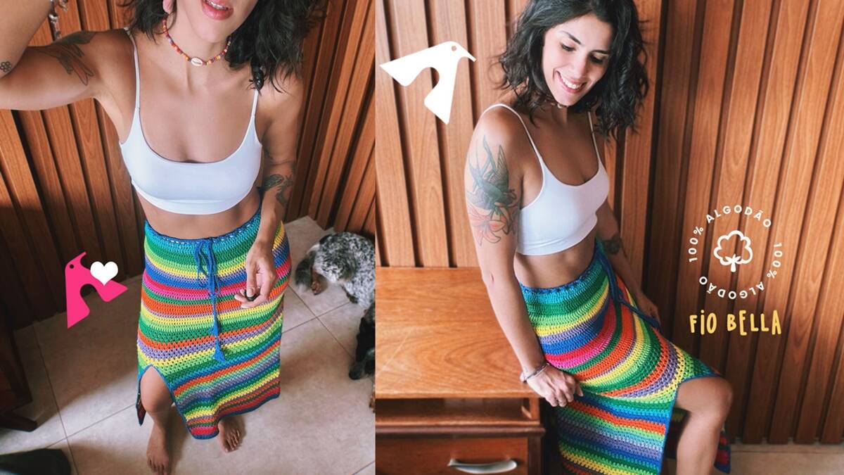 Saia em Crochê: Aprenda a Fazer a Saia Festa das Cores!