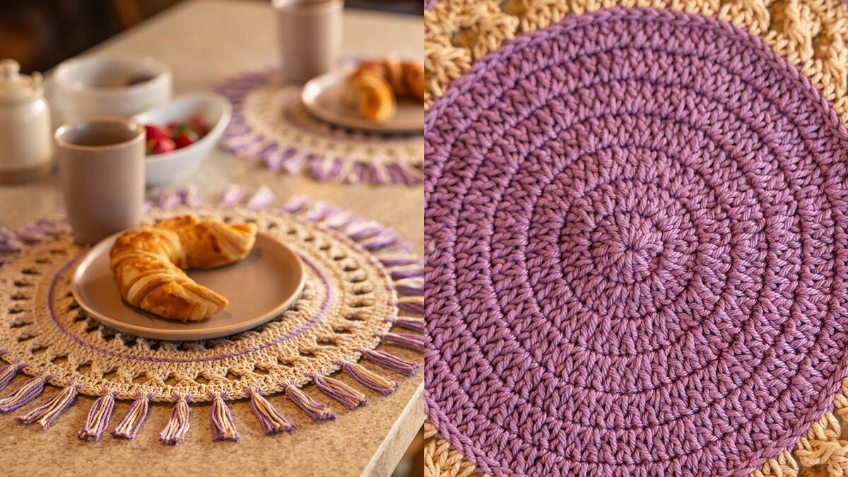 Sousplat de Crochê com Franjinhas: Encante Seus Convidados!