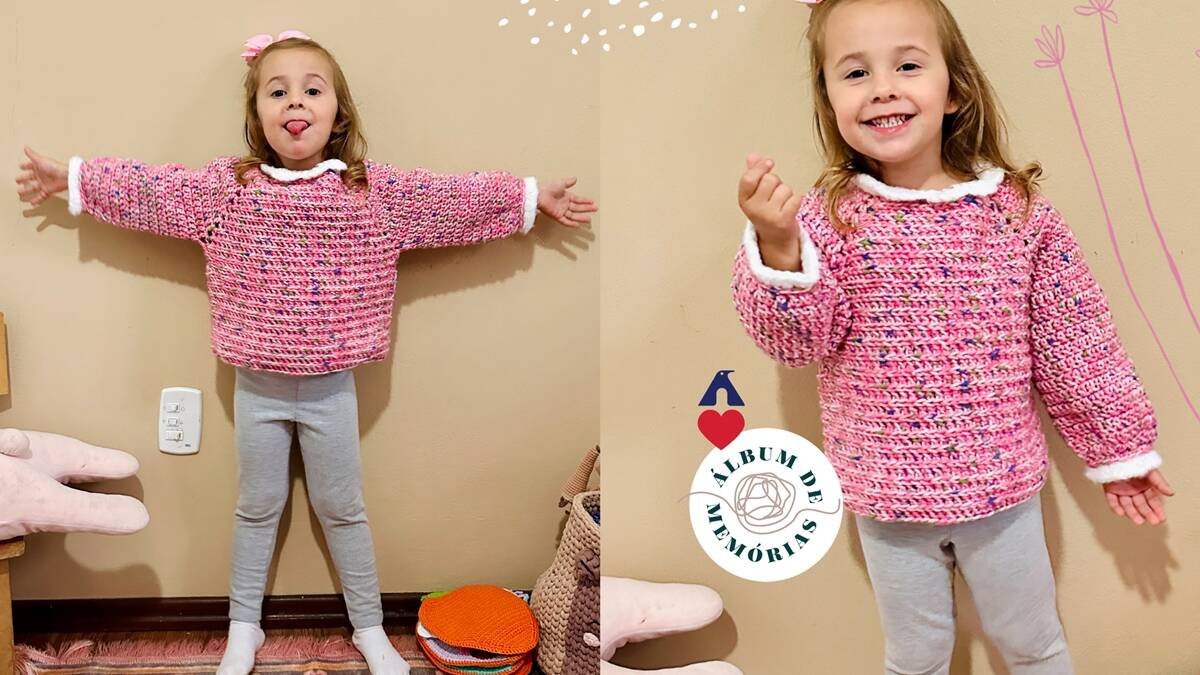 Suéter Infantil Picnic em Crochê: Aprenda a Fazer!