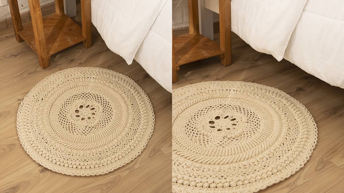 Tapete em Crochê Ouro: Traga Charme e Brilho Para Sua Casa!