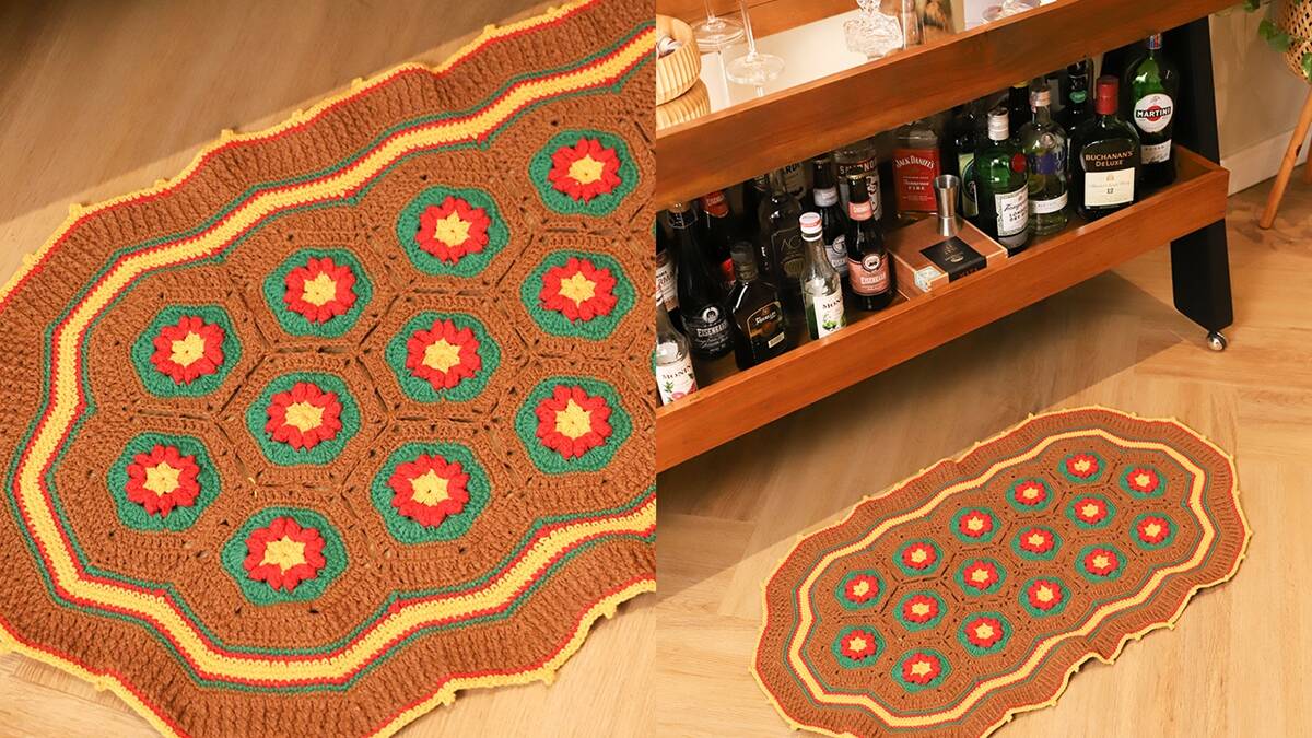 Tapete Romãs em Crochê: Faça Esta Peça de Artesanato!