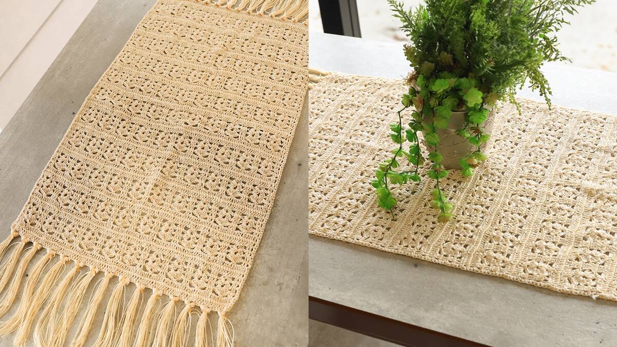 Trilho de Mesa em Crochê Off-White: Sua Casa Mais Charmosa!