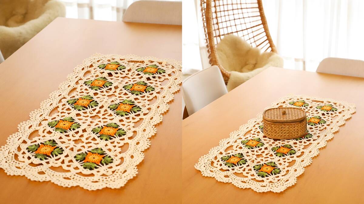 Trilho de Mesa em Crochê Alegria: Peça Linda Para a Sua Mesa!
