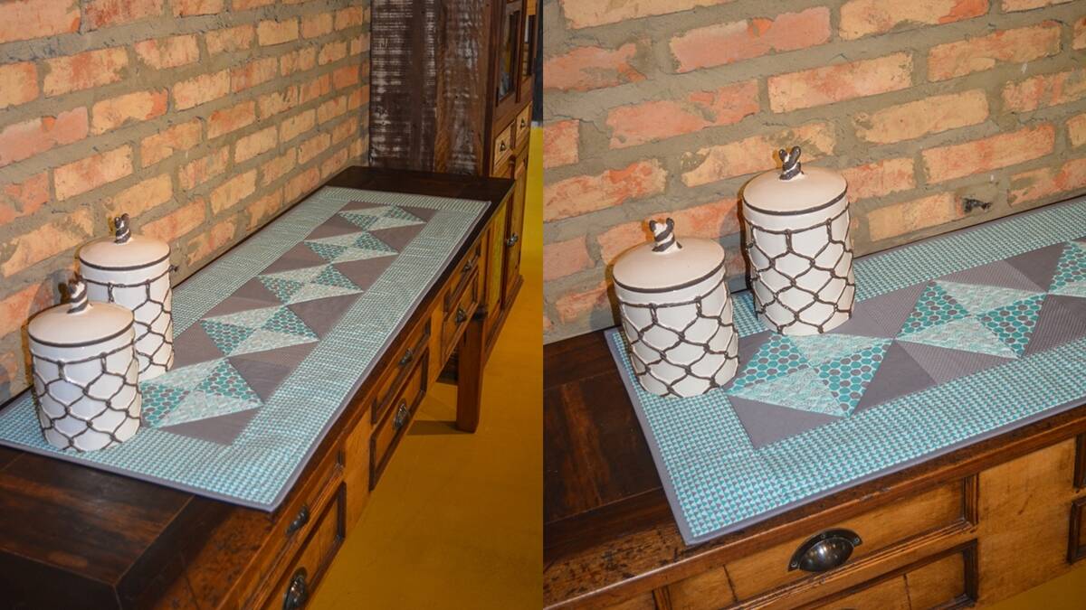 Trilho de Mesa Diamantes Usando Patchwork: Faça o Seu!