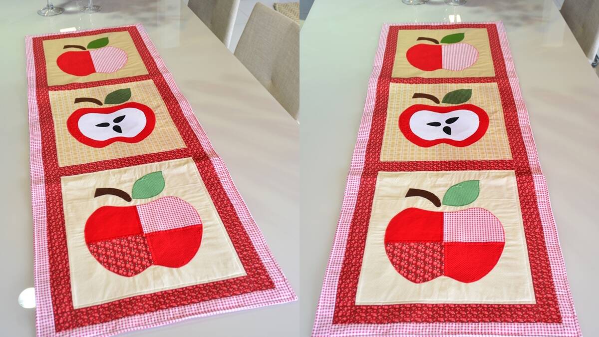 Trilho de Mesa de Maçãs em Patchwork: Faça o Seu!