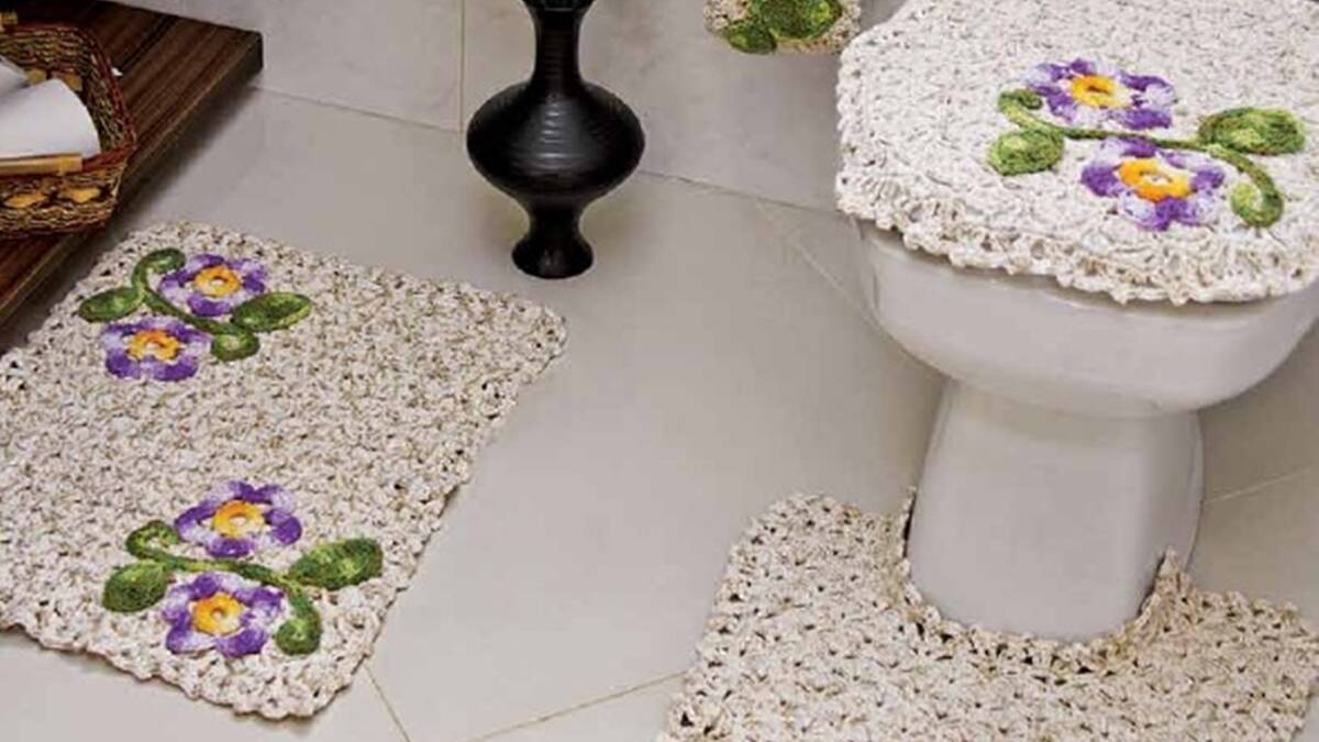 Conjunto de Tapetes de Banheiro em Crochê: Guia Completo!