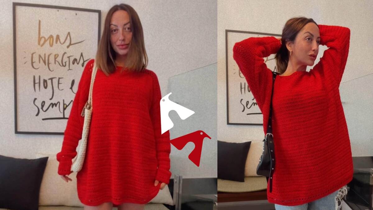 Suéter em Crochê Oversized: A Moda Atual em Crochê!