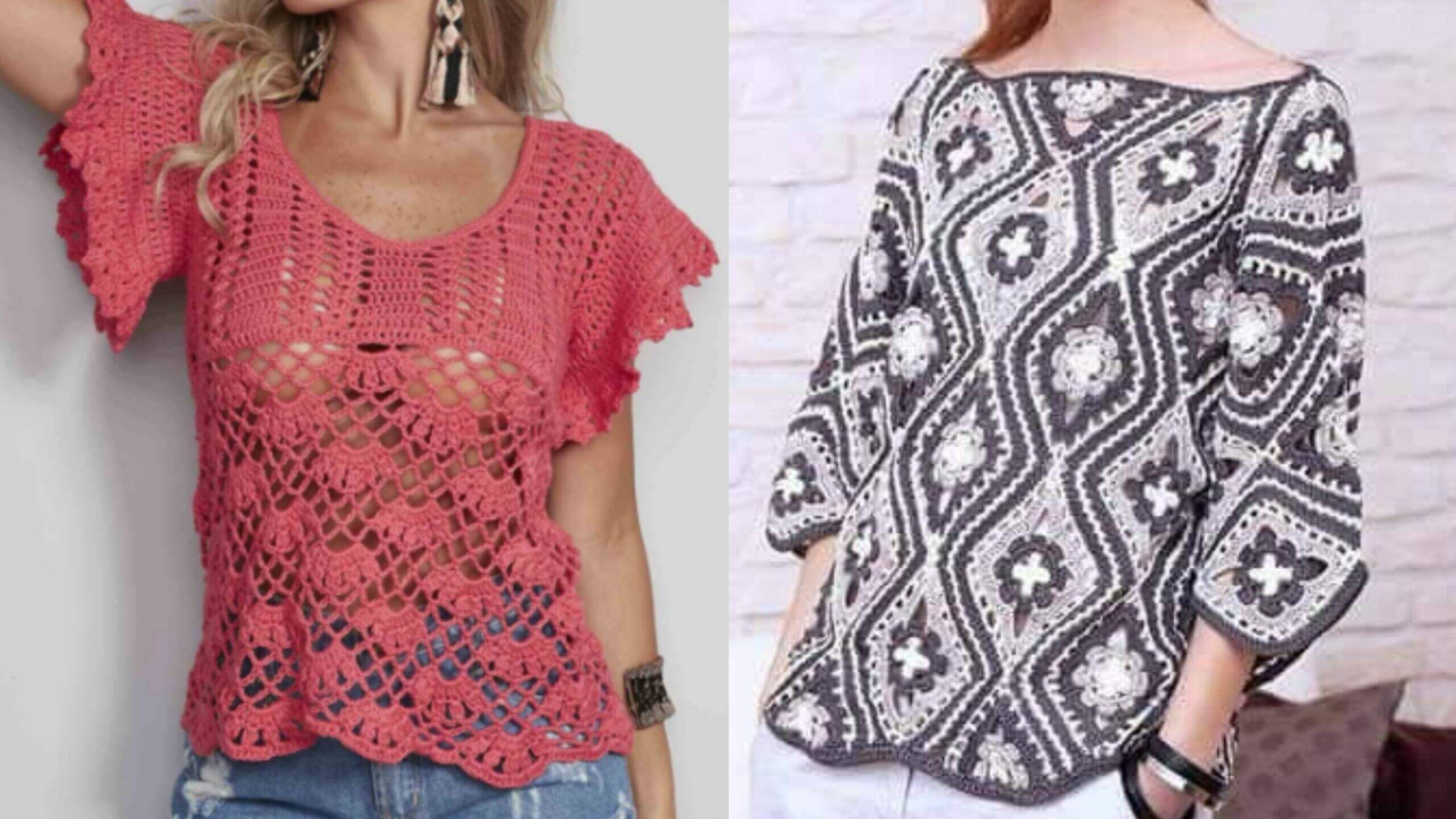 Blusas de Crochê Encantadoras: Modelos com Gráficos para Inspirar Suas Criações