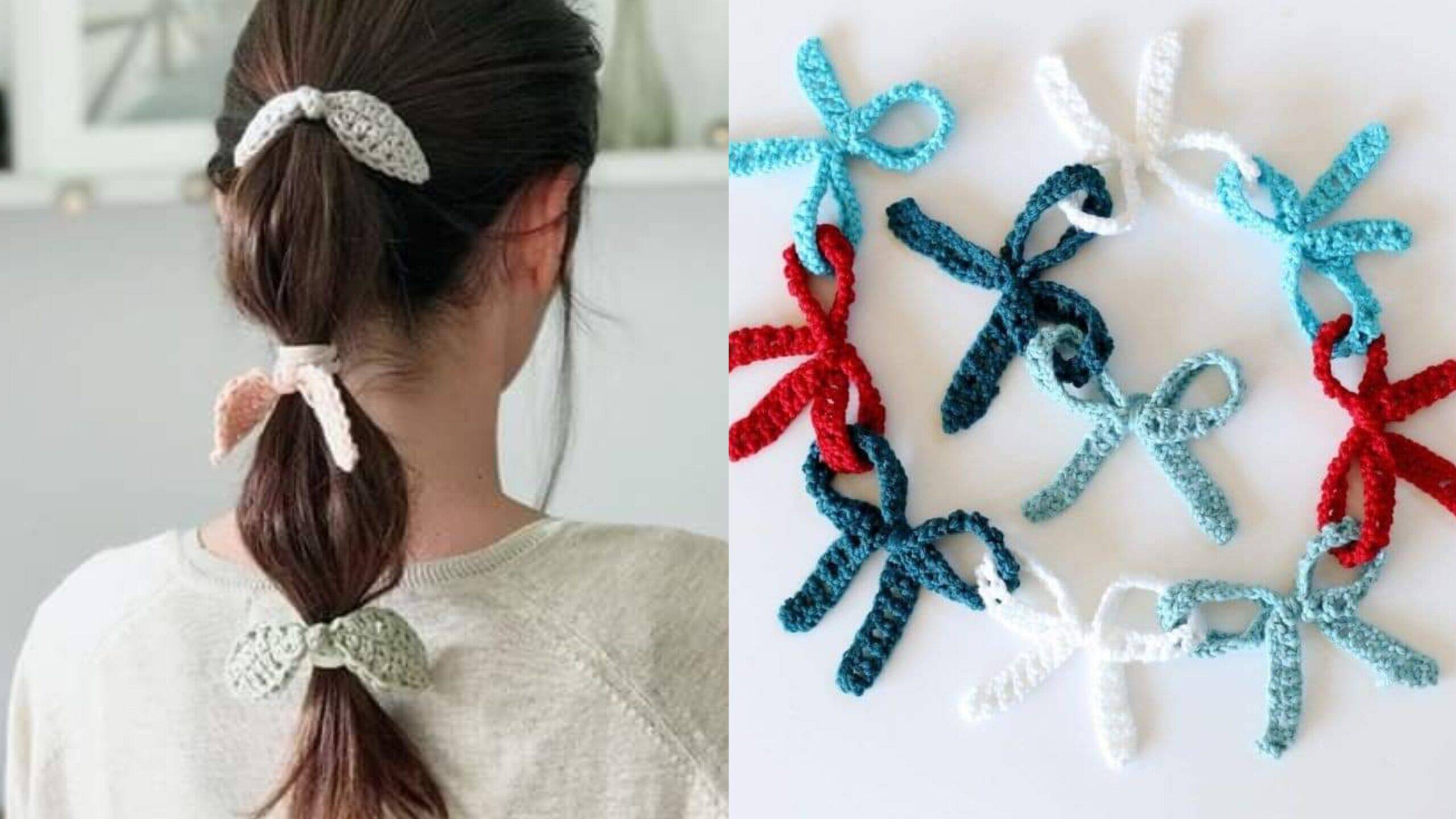 Laços e Prendedores de Cabelo em Crochê: Delicadeza e Estilo Artesanal