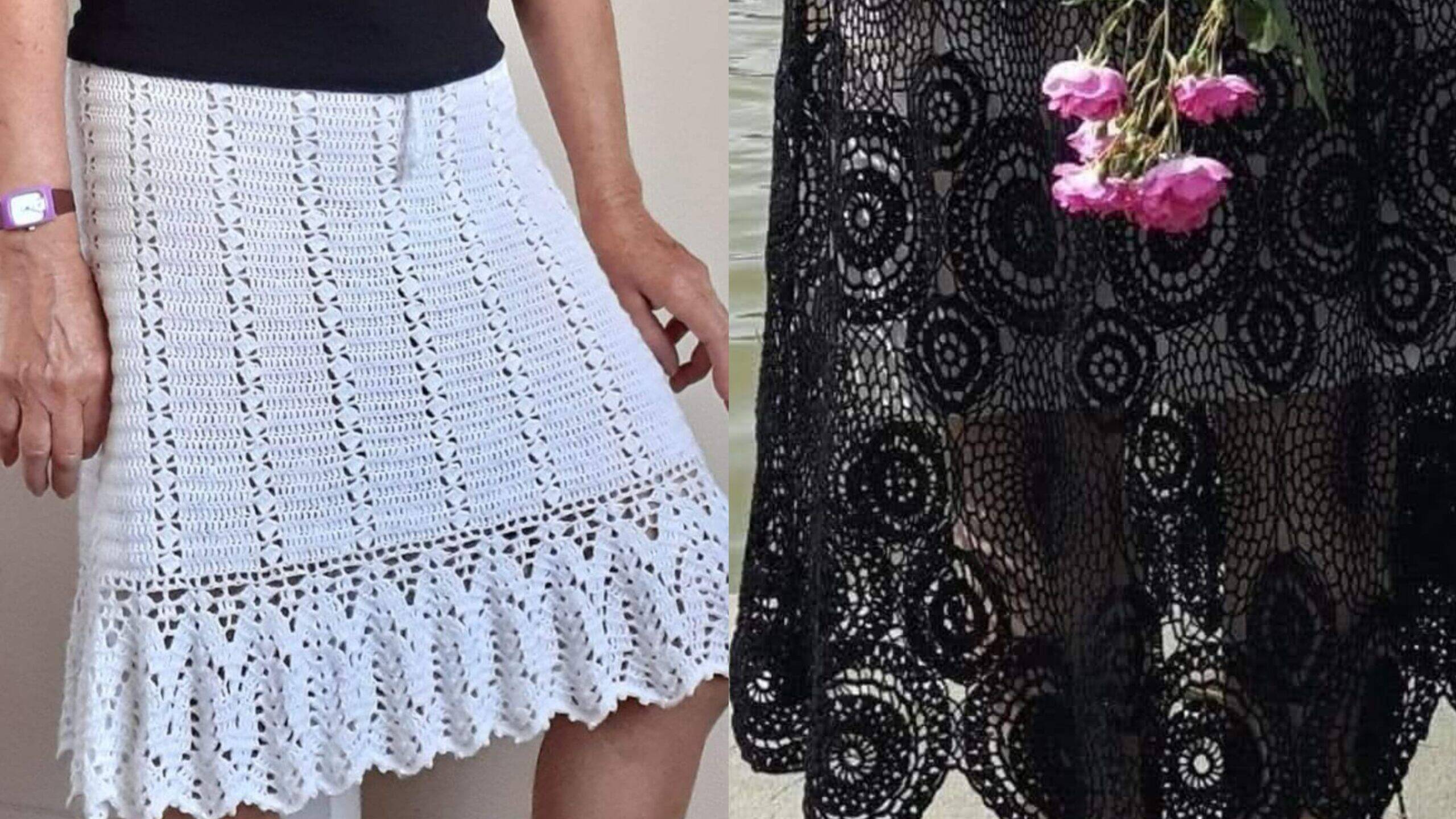 Saias de Crochê Leves e Encantadoras: Modelos com Gráficos para Você Reproduzir