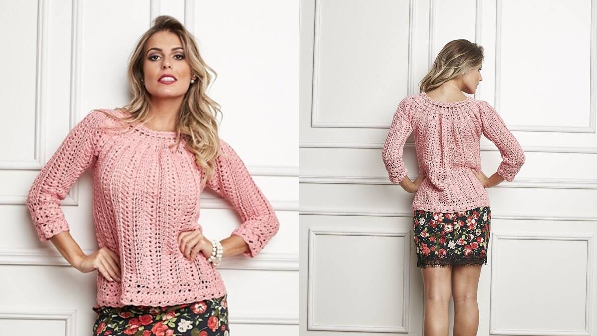 Bata de Crochê Rosa: Charme e Delicadeza em Cada Ponto!