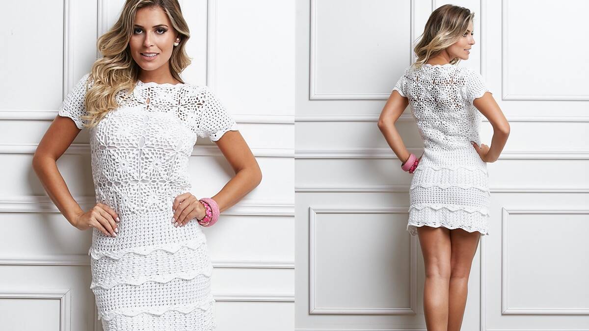 Vestido de Crochê Anne Branco: Uma Peça Linda Para o Réveillon!