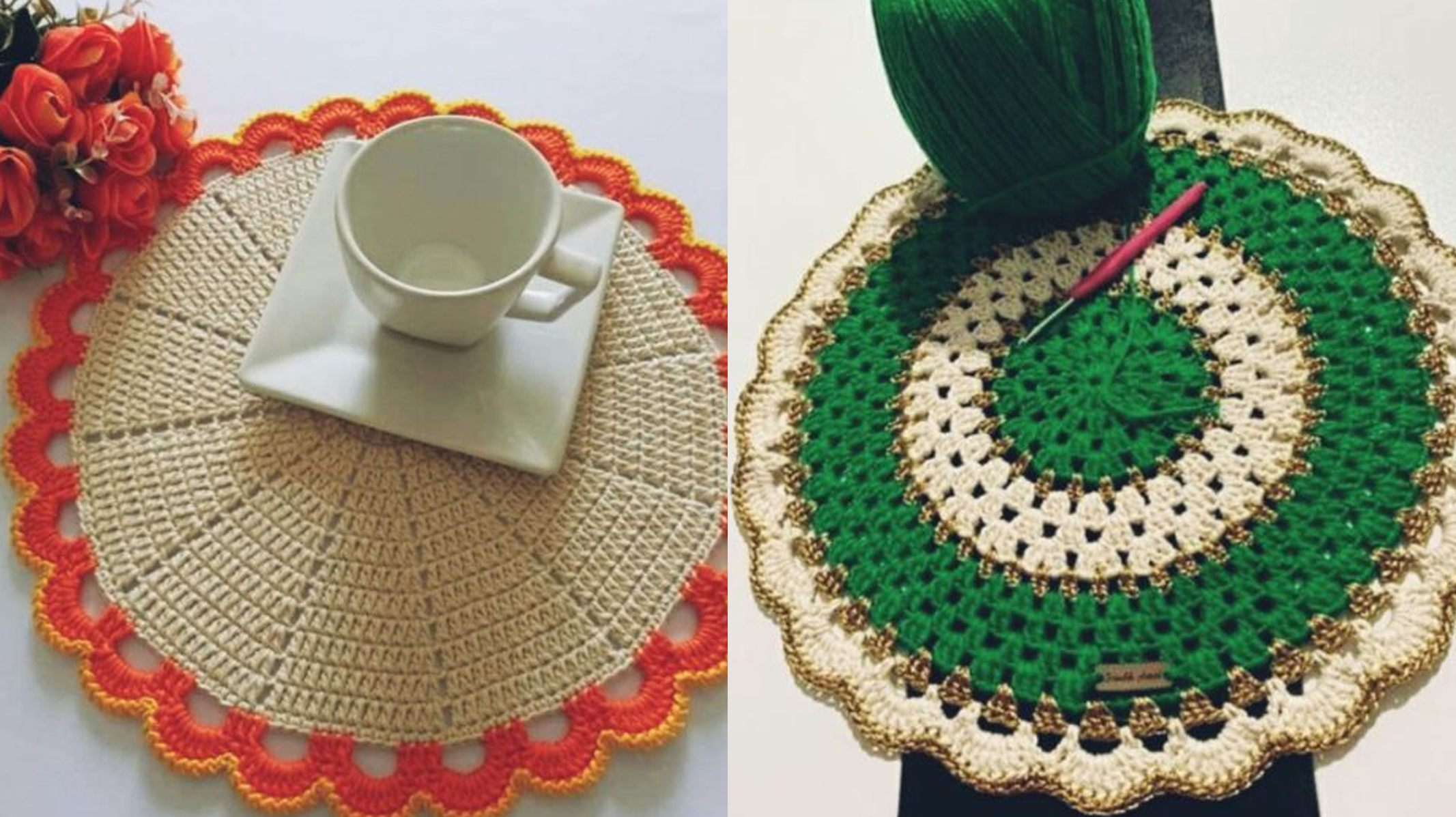 DIY Mesa Posta: 13 Idéias Lindas de Sousplats de Crochê Que Mais Vendem