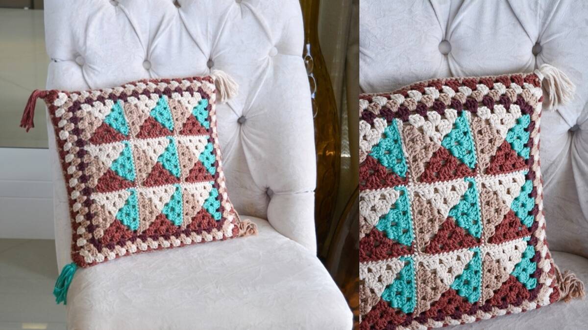 Almofada de Crochê Barroco: Uma Peça Linda e Aconchegante!