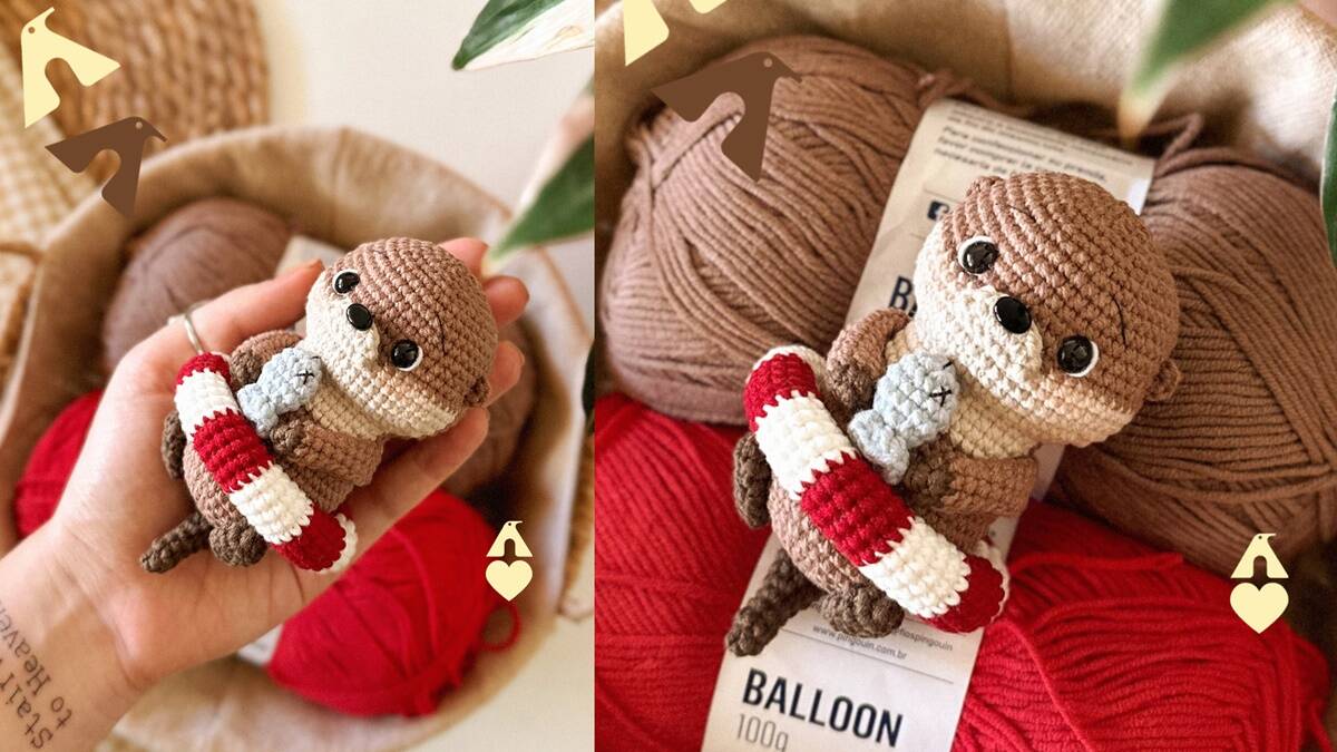 Amigurumi da Lontra Elliot: Um Projeto Lindo e Muito Fofo!