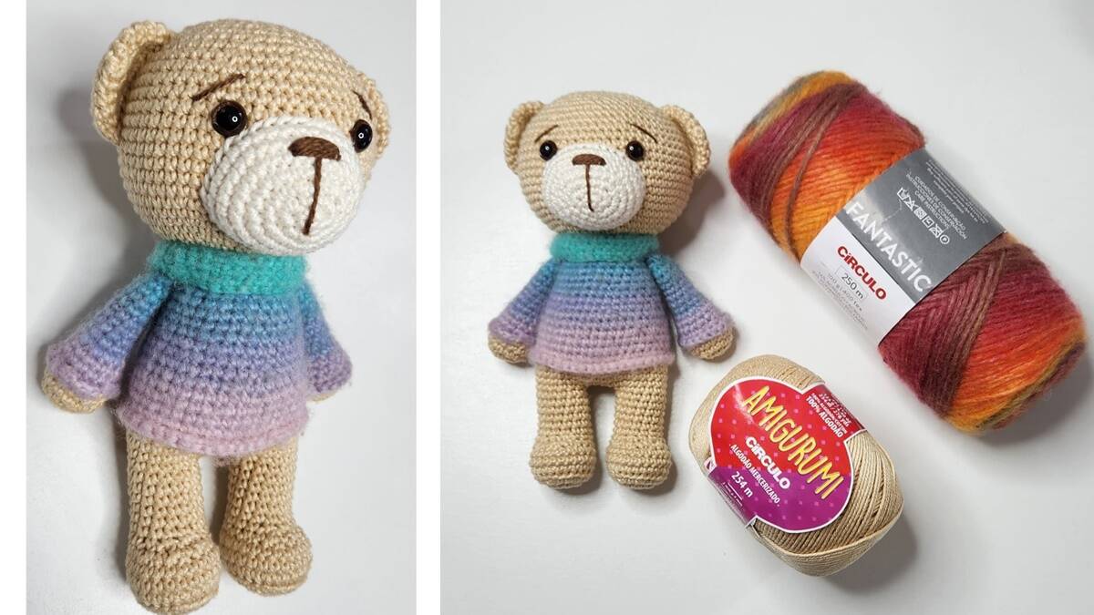 Amigurumi do Ursinho Thiago: Aprenda a Fazer esse Boneco!