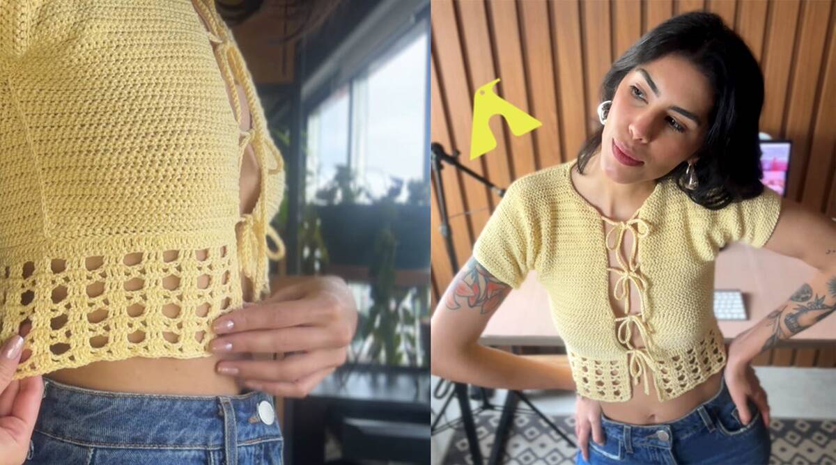 Blusa de Crochê Laço: Um Modelo Moderno e Fofo!