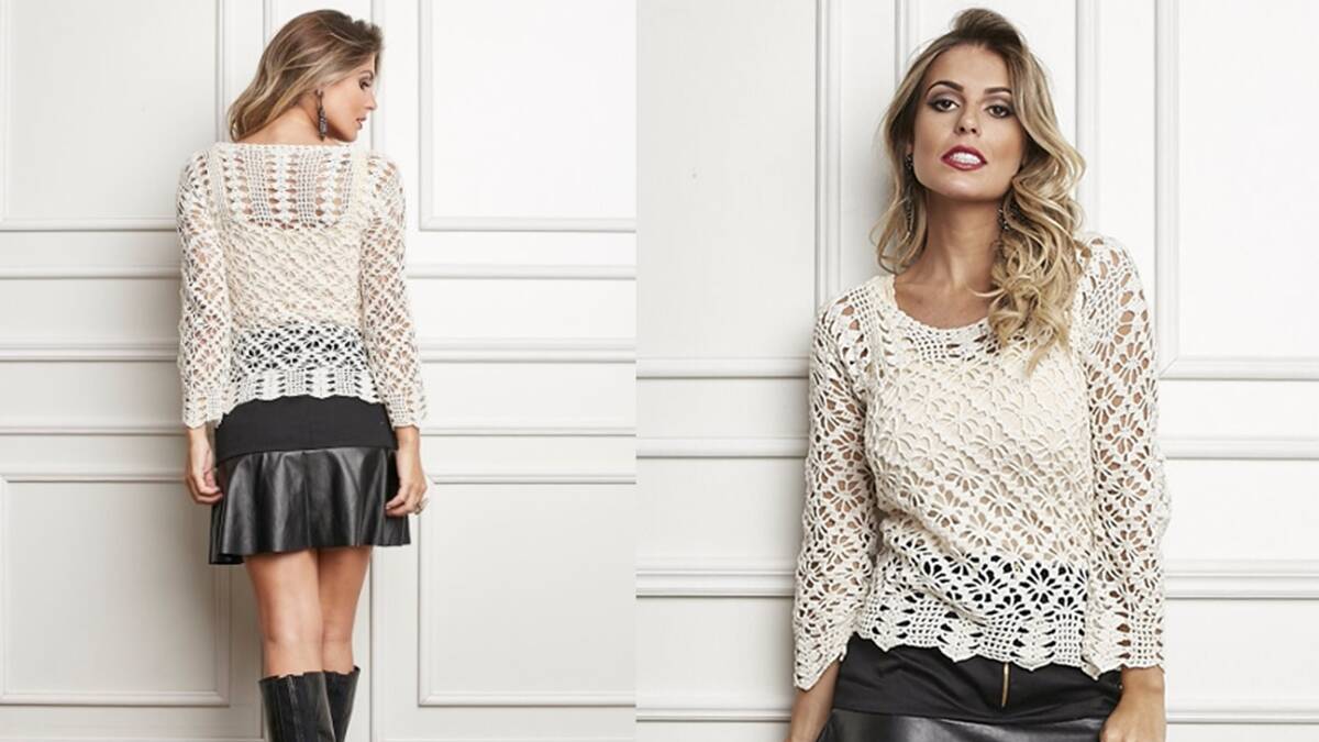 Blusa de Crochê Off-White: Conforto e Estilo em Cada Detalhe!