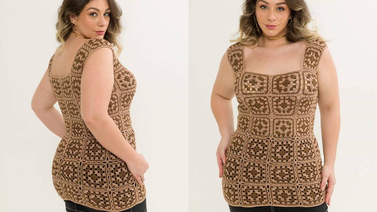 Blusa de Crochê Squares: Um Modelo Lindo que Vende!