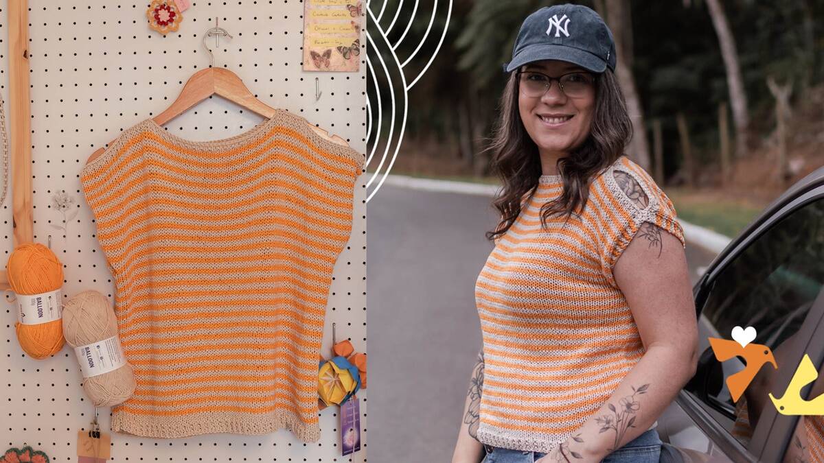 Blusa de Tricô Alamanda: Uma Peça Linda e Despojada!
