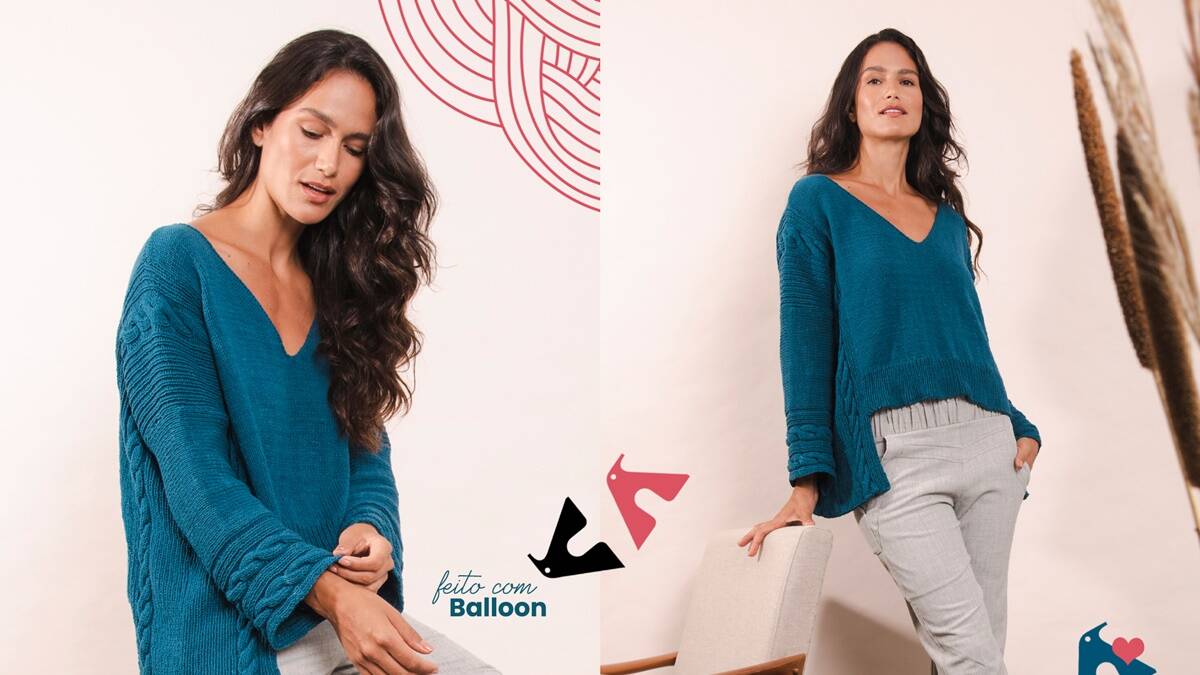 Blusa de Tricô Assimétrica: Um Modelo Lindo e Estiloso!