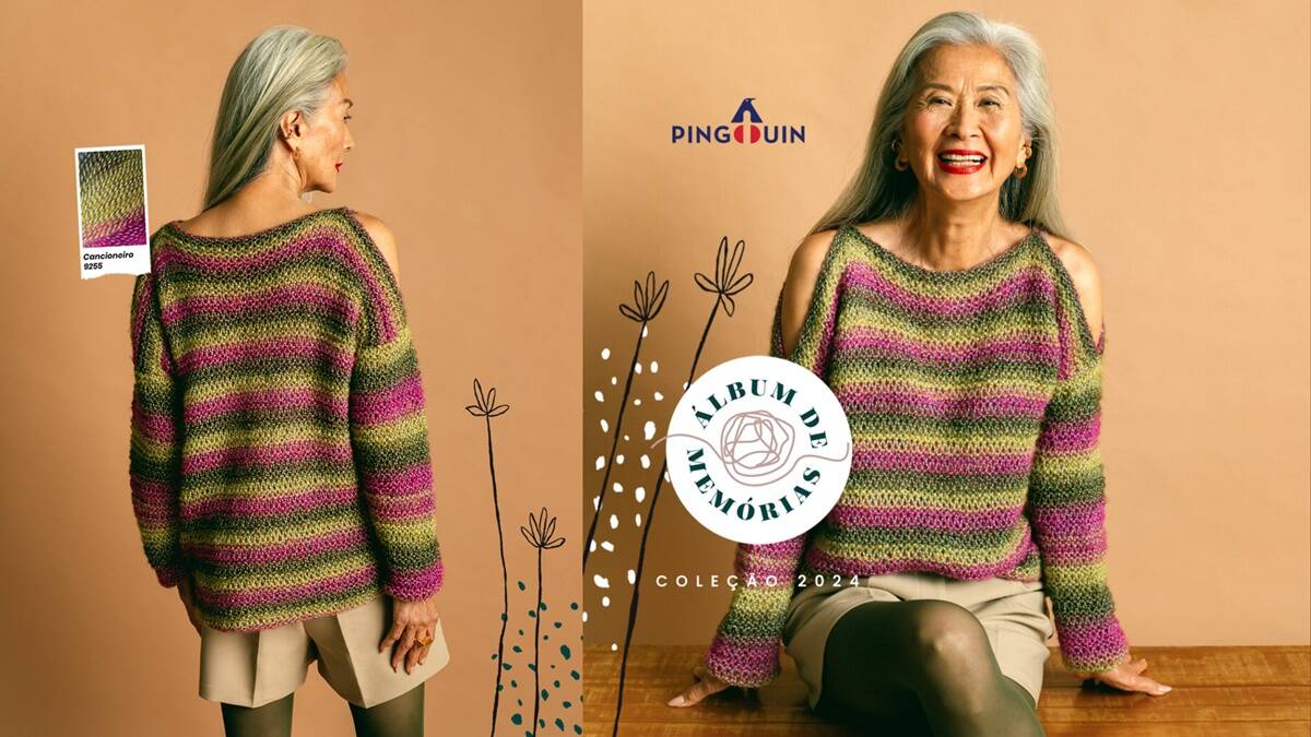 Blusa em Tricô Mesclado: Um Modelo Lindo e Charmoso!