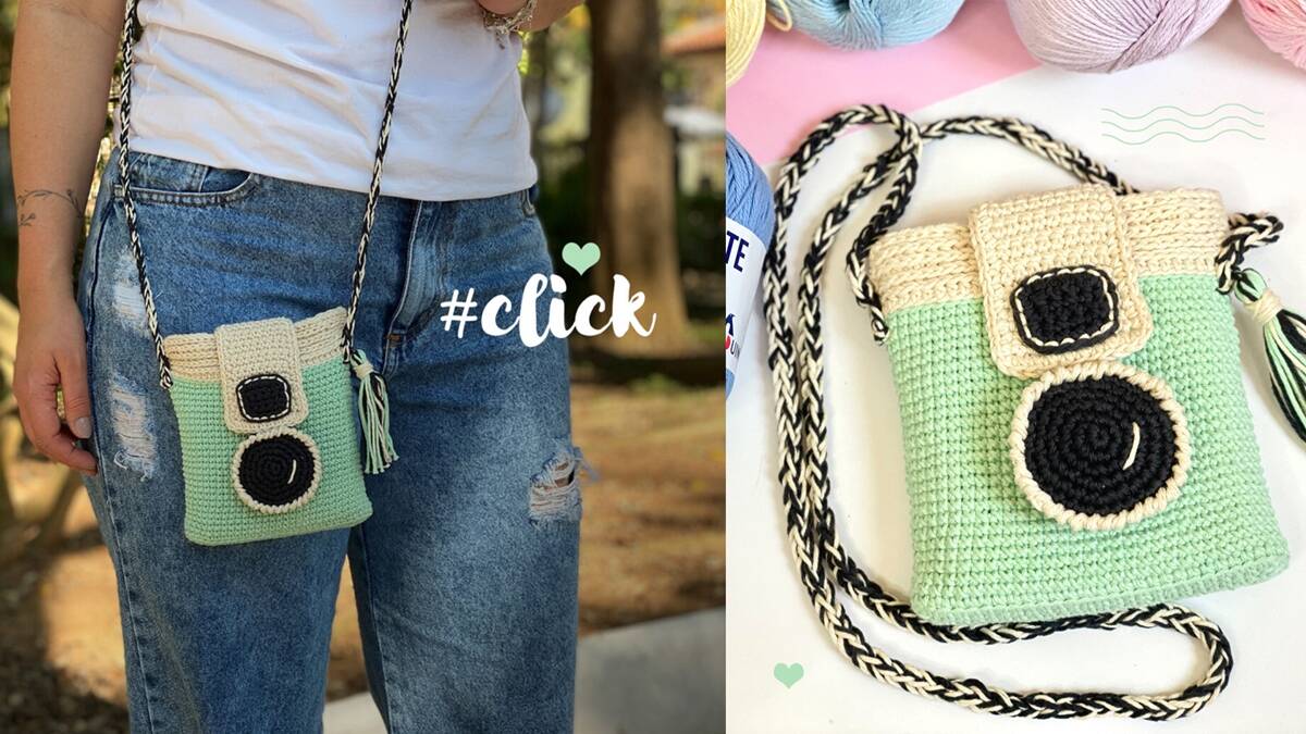 Bolsa de Crochê Click: Um Modelo Lindo e Criativo!