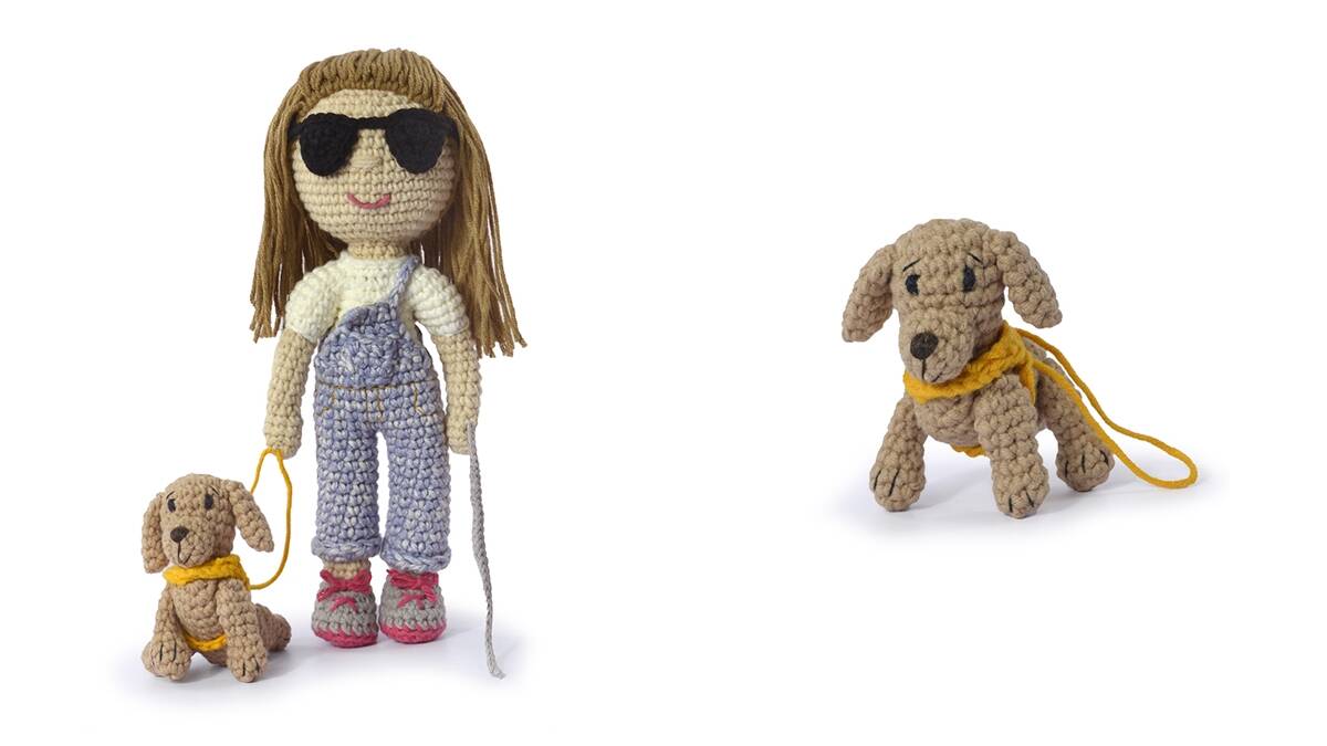 Bruna e Seu Cão-Guia em Amigurumi: Guia Completa!