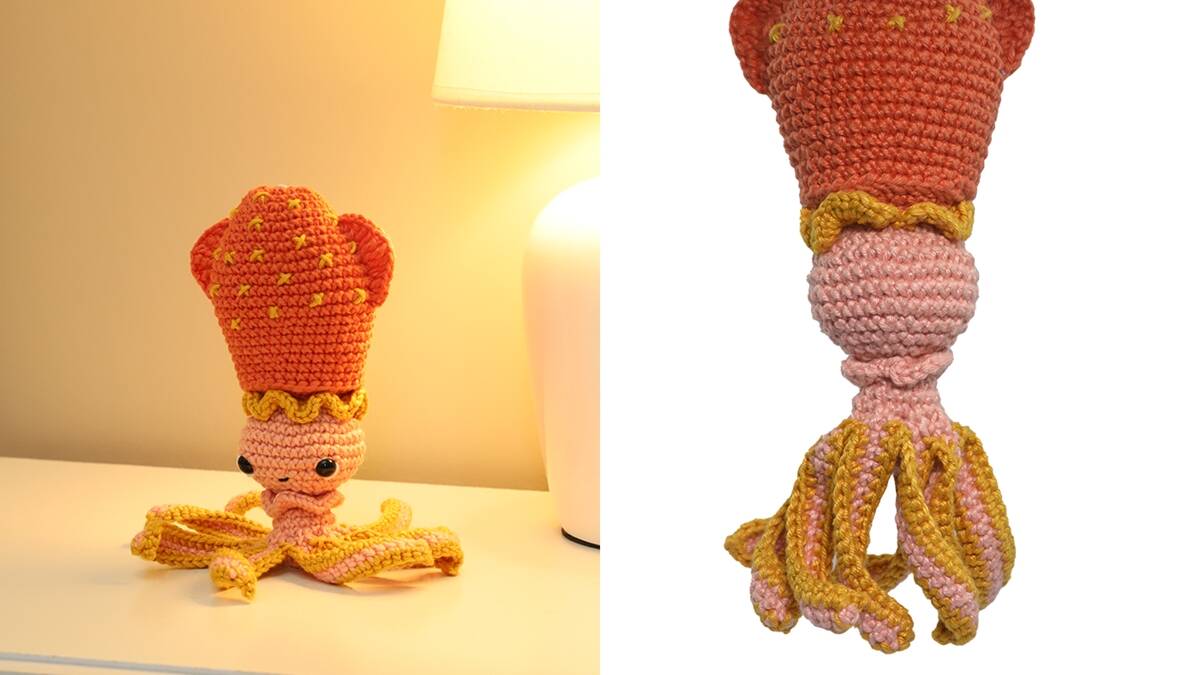 Calamar em Amigurumi: O Charme do Oceano em Crochê!
