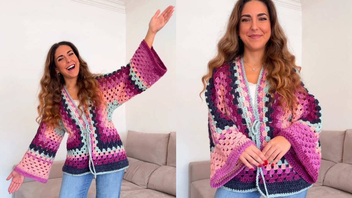 Casaco de Crochê Hexagonal: Estilo e Originalidade!