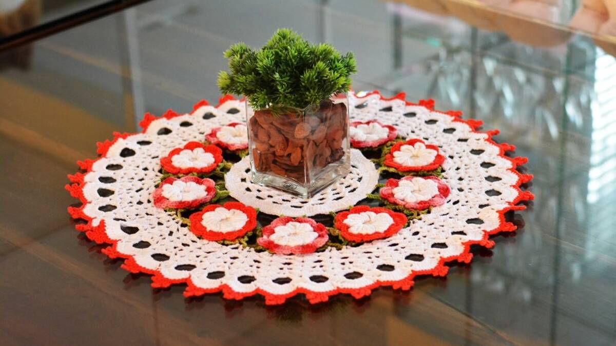 Centro de Mesa de Crochê Duna: Charme e Elegância!