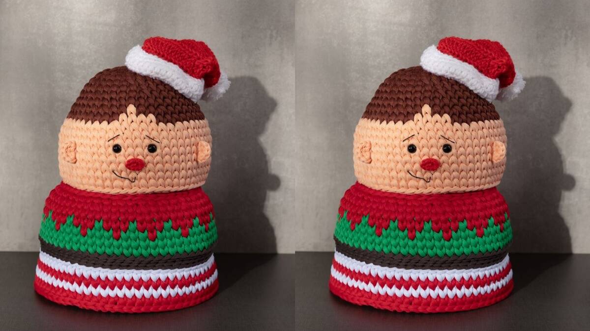 Cesto de Crochê Natalino: O Detalhe Que Traz o Espírito do Natal!