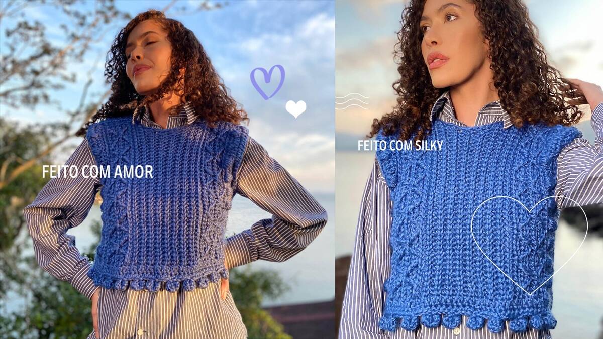 Colete de Crochê Topázio: Uma Peça Linda e Estilosa!