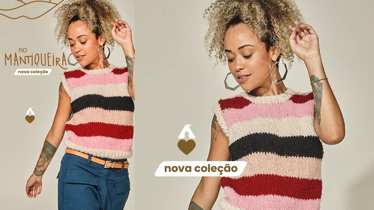 Colete de Tricô Listrado: Um Modelo Lindo para Qualquer Ocasião!