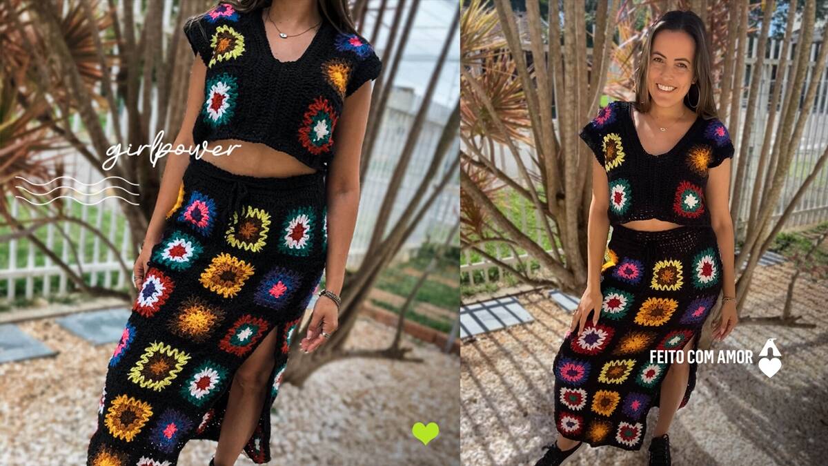 Conjunto de Crochê em Quadradinhos da Vovó: Guia Completo!