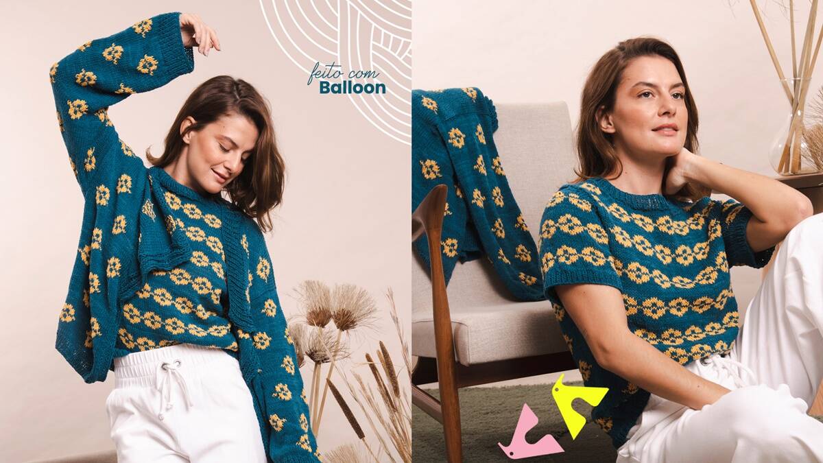 Conjunto de Tricô: O Casaco e Blusa Feitos para Você!