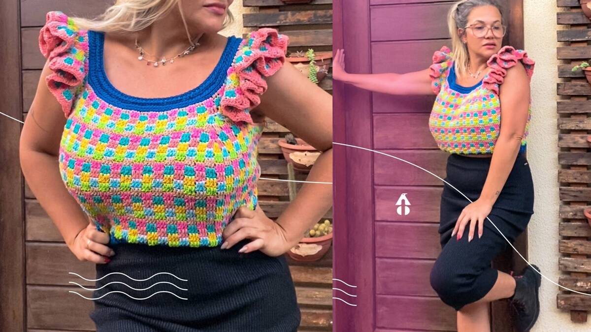 Cropped de Crochê Rainbow: Um Projeto Único e Lindo!