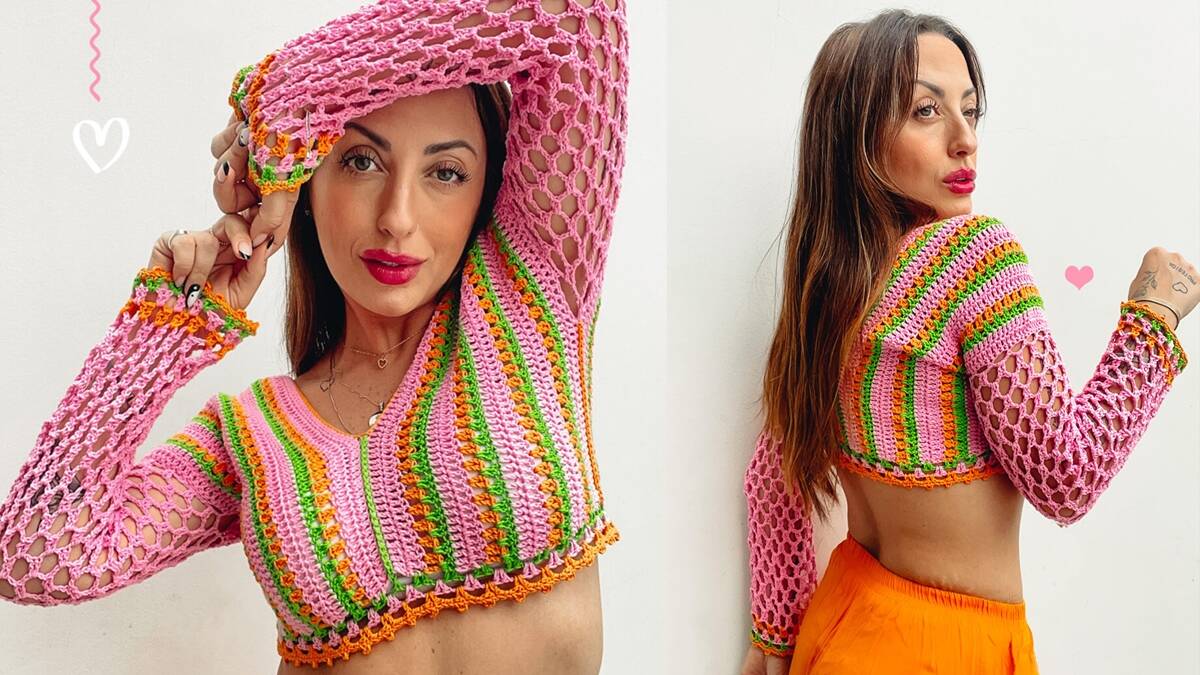 Cropped de Crochê Tropical: Uma Peça Única para o Seu Verão!