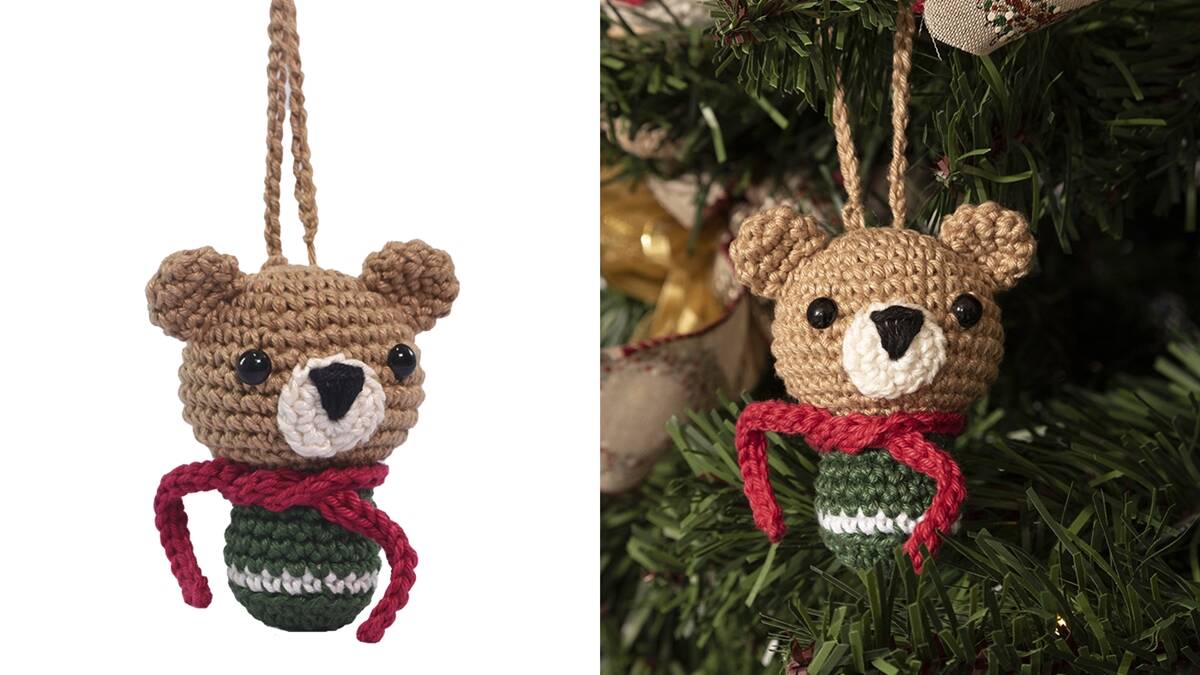 Amigurumi de Urso: Um Enfeite Natalino Super Fofo!