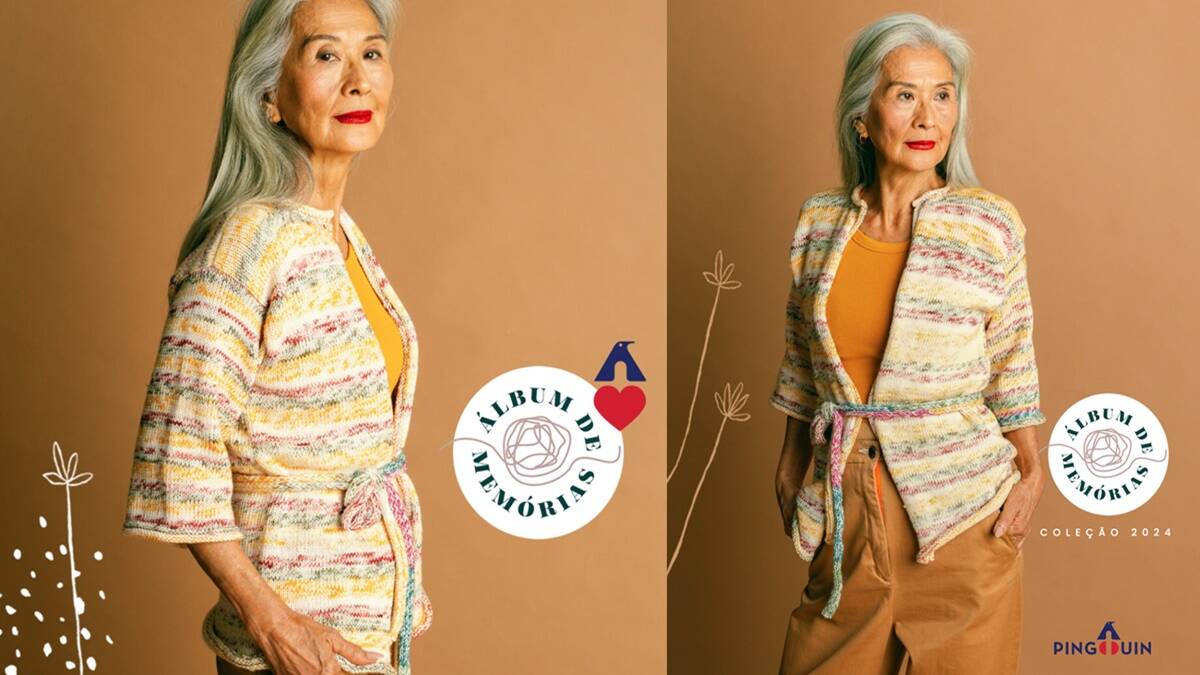 Kimono em Tricô Arco-Íris: Um Modelo Estiloso e Atemporal!