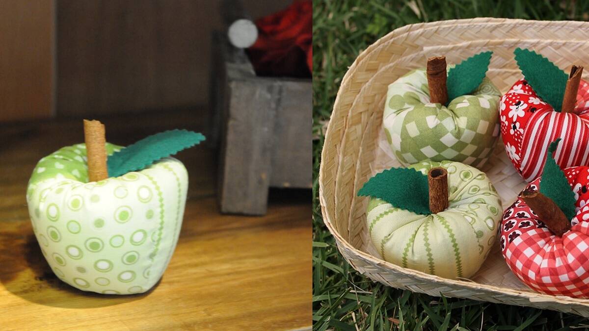 Maçã em Patchwork: Use Sua Criatividade para o Natal!