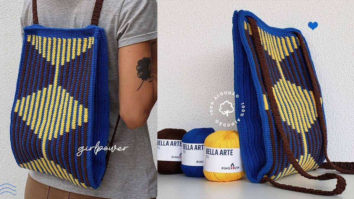 Mochila de Crochê: Acessório Lindo e Útil feito Por Você!