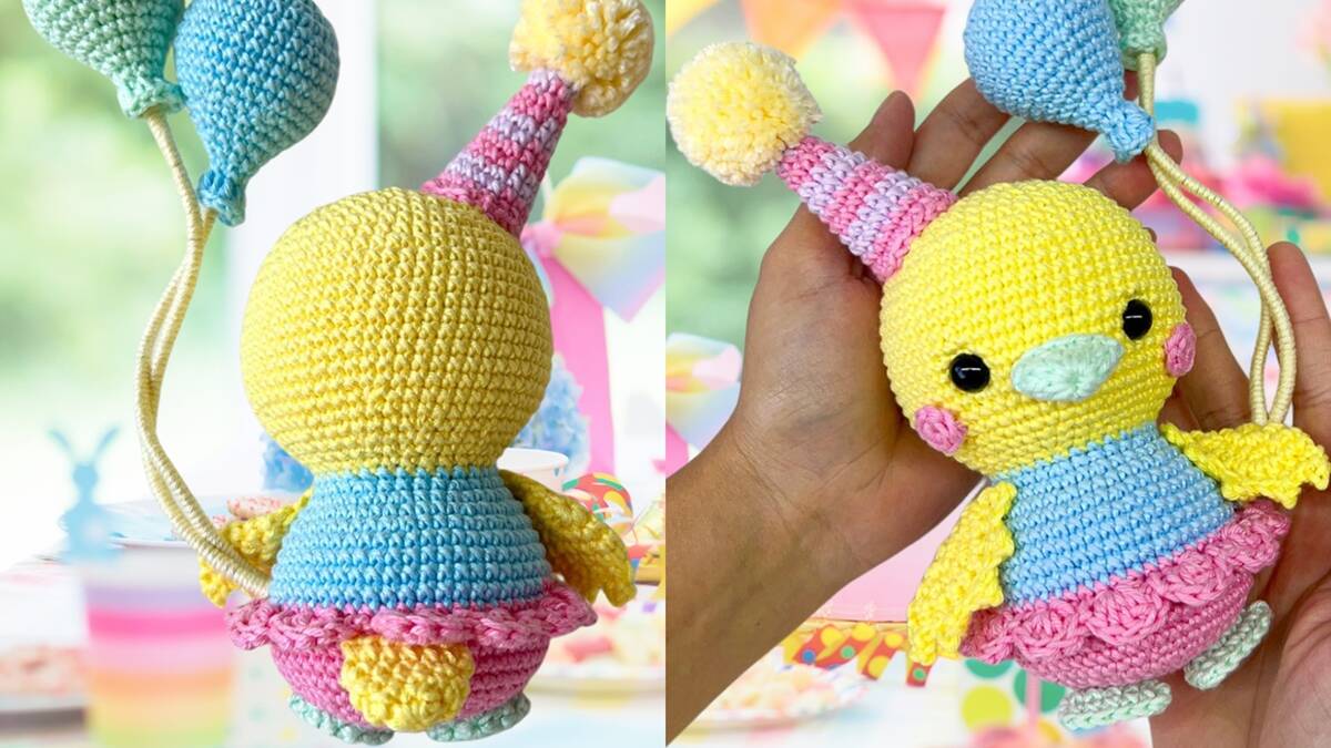 Pata Festiva em Amigurumi: Uma Patinha Muito Divertida!