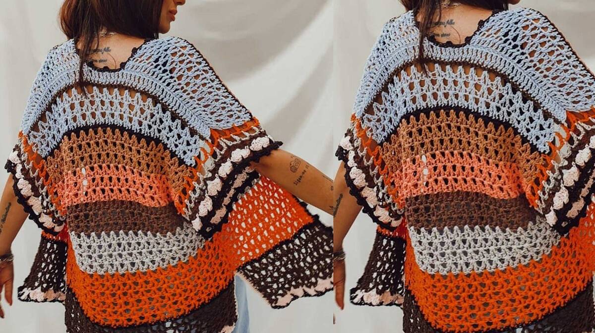Kimono de Crochê: Uma Peça Linda e Estilosa!